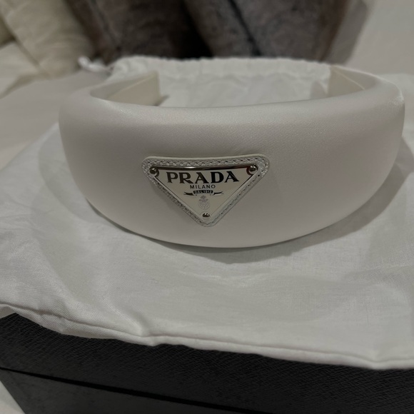 PRADA re-nylon headband. White. Never Worn. Authentic. 6 cm width. Sophisticated - Picture 1 of 6